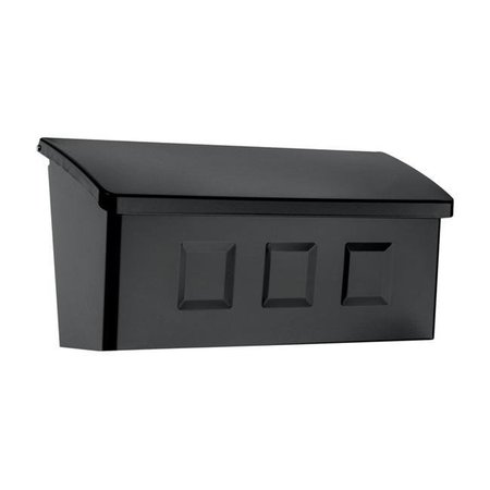 ARCHITECTURAL MAILBOXES Architectural Mailboxes 5007873 Wayland Galvanized Steel Wall-Mounted Black Mailbox; 4.13 x 14.65 x 7.13 in. 5007873